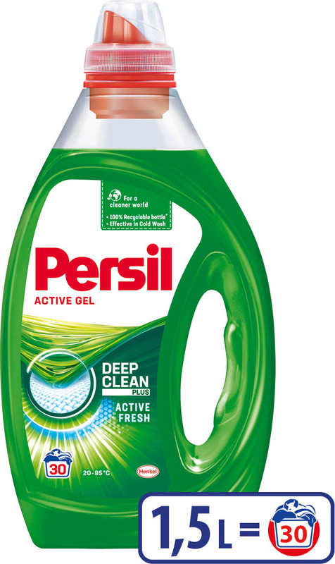 Гель для прання PERSIL, для білої білизни, автомат, ручне прання, 1,5л
